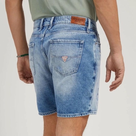 New GUESS Men’s Drake Denim Short SZ 38 - Picture 1 of 12